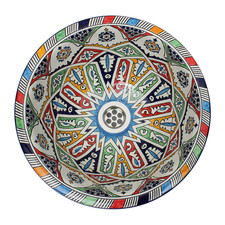 Moroccan Sink Washbasin Wash Basin Ceramic Handmade Multi with Free Waste SW51