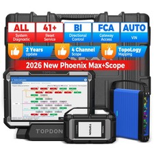 2026 TOPDON Phoenix Max +Scope Diagnostic Scanner Programming Coding 41+ Reset 