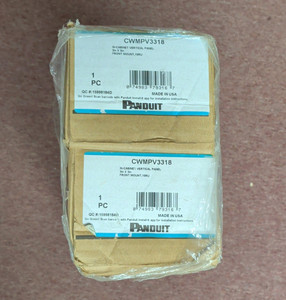 (2) Panduit CWMPV3318 Vertical Cable Management Panel 3x3 18RU  Front Mount NEW!