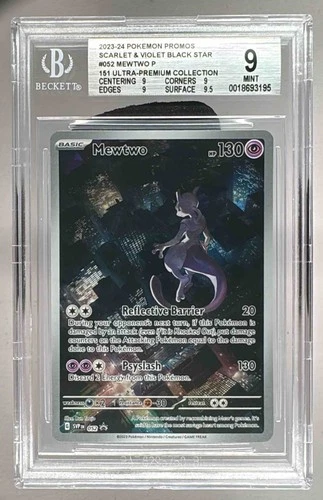 3195 Mewtwo 2023 Pokemon Scarlet Violet 151 Ultra Premium Promo #052 BGS 9