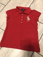 Girl  s size large 12/ 14 red Ralph Lauren top with Beaded horse logo