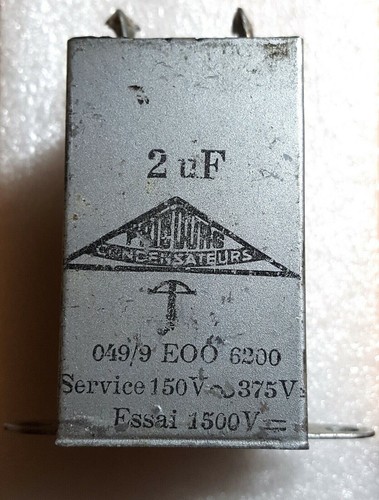 Condensador de aceite Friburgo 150V 375V 2uF 2MFD bañera vintage - Imagen 2 de 8