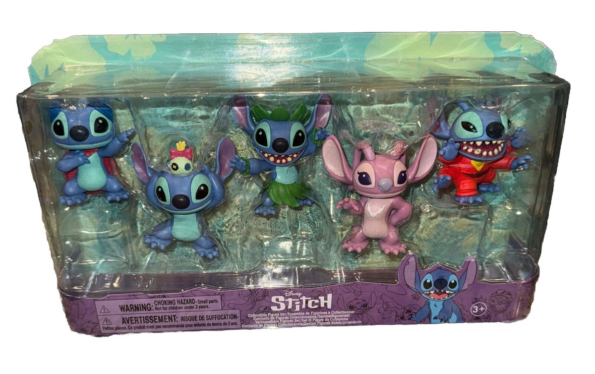 Disney Lilo & STITCH w/ ANGEL 2.5 inch Collectible 5 Piece Figure