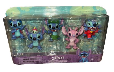 Disney Lilo & STITCH w/ ANGEL 2.5 inch Collectible 5 Piece Figure