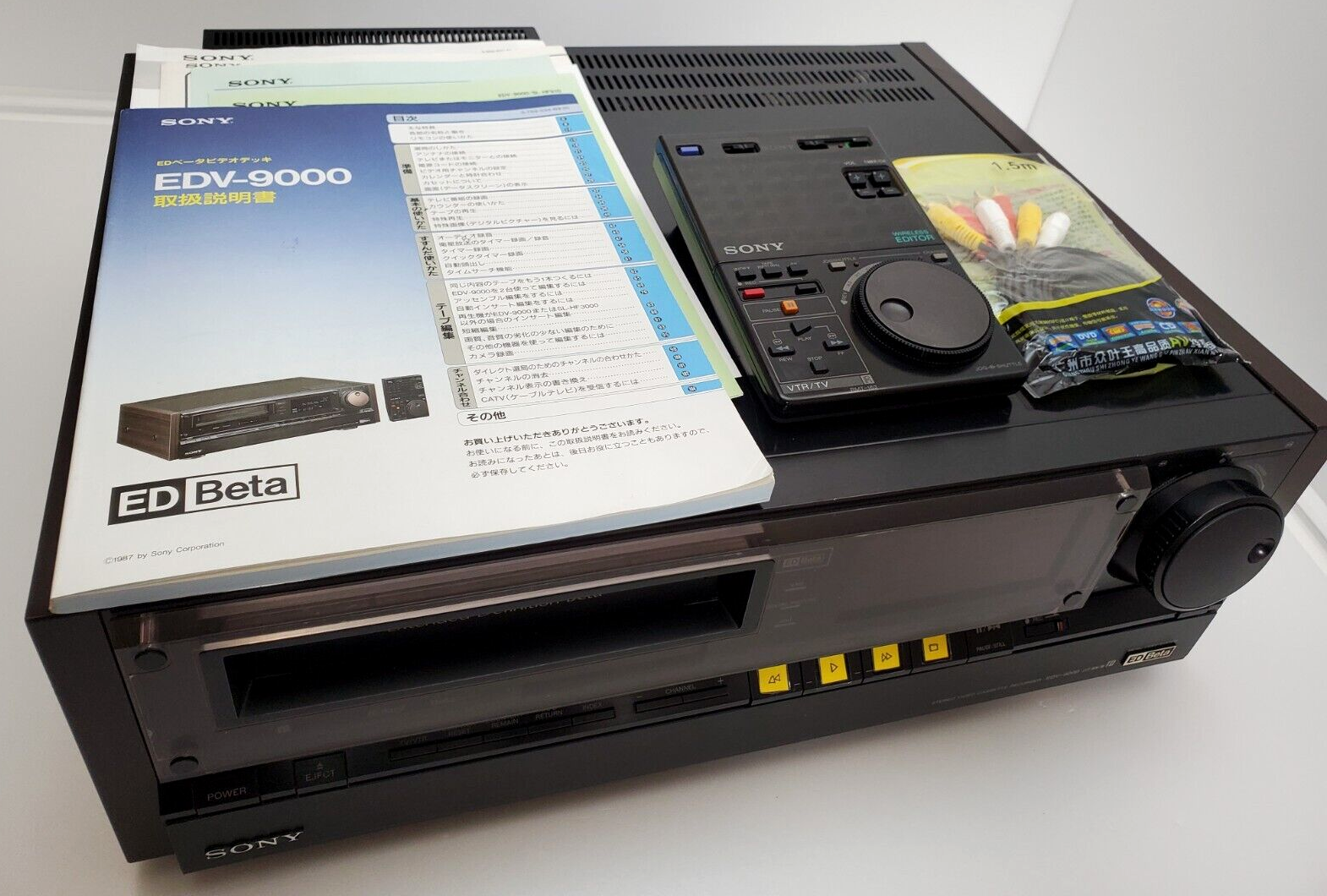 SONY EDベータビデオデッキ EDV-5000 説明書・リモコン付き！