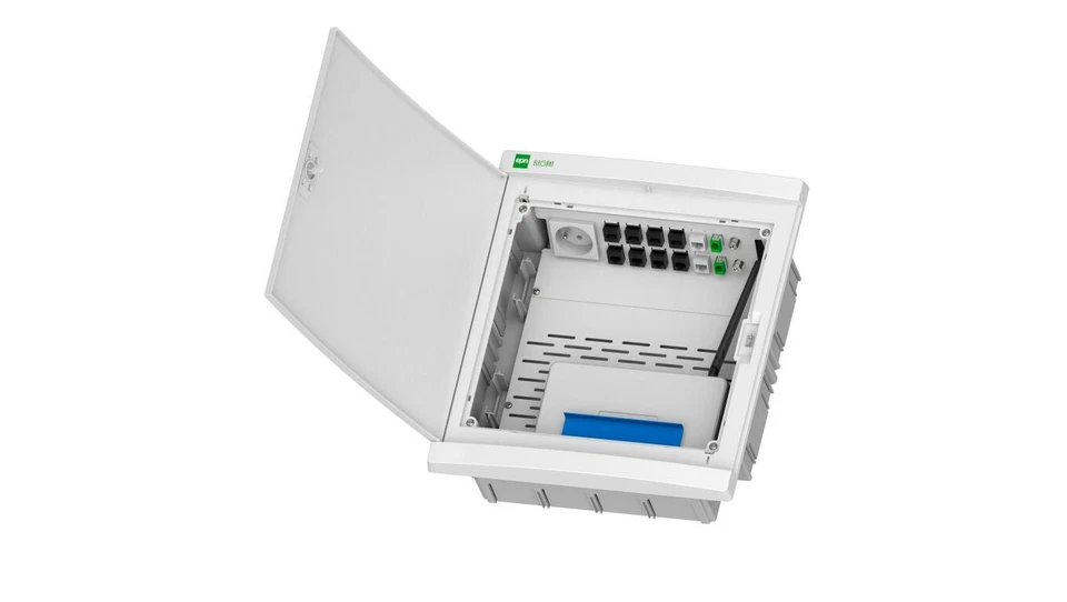 ELEKTRO-PLAST NASIELSK Multimediazentrale elegant RP 2X12 IP40 weiße Tür 2435-20