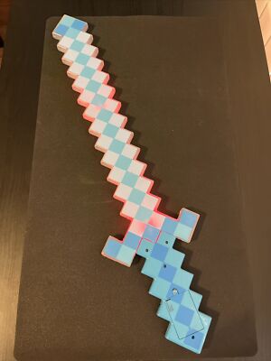 Minecraft Diamond Sword Blue Plastic 24