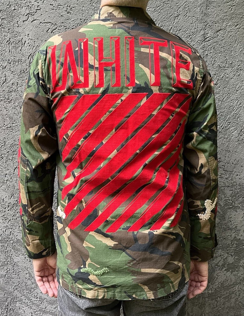 NWT OFF-WHITE Men's Designer Virgil Abloh Camo Camouflage Military