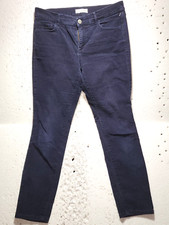 Ann Taylor Loft Pants Women Size 29 Blue Corduroy Jeans Button Modern Skinny