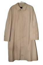 Vintage London Fog Maincoat Khaki Removable Faux Fur Liner Trench Coat Mens 40L