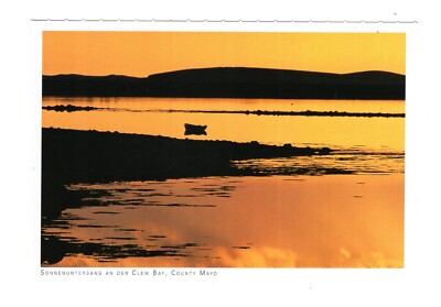 Ansichtskarte Sonnenuntergang an der Clew Bay im County Mayo / Irland