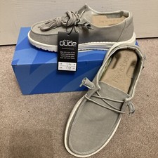 Hey Dude Women's Size 7 Wendy Chambray Light Grey White LW Slip On Casual