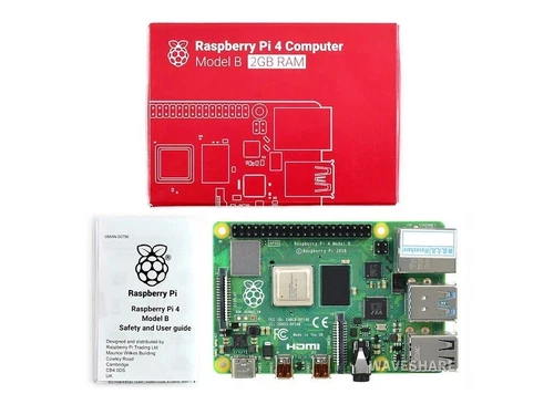 Raspberry SC15184 Pi 4 Model B 2019 Quad Core 64 Bit Wifi Bluetooth (2GB) Board