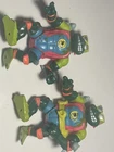 2 VINTAGE 1990 TMNT TEENAGE MUTANT NINJA TURTLES MIKE THE SEWER SURFER FIGURE