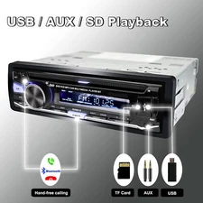 Single Din Car Stereo CDDVD Player Bluetooth FM/AM/RDS Radio USB SD AUX Receiver
