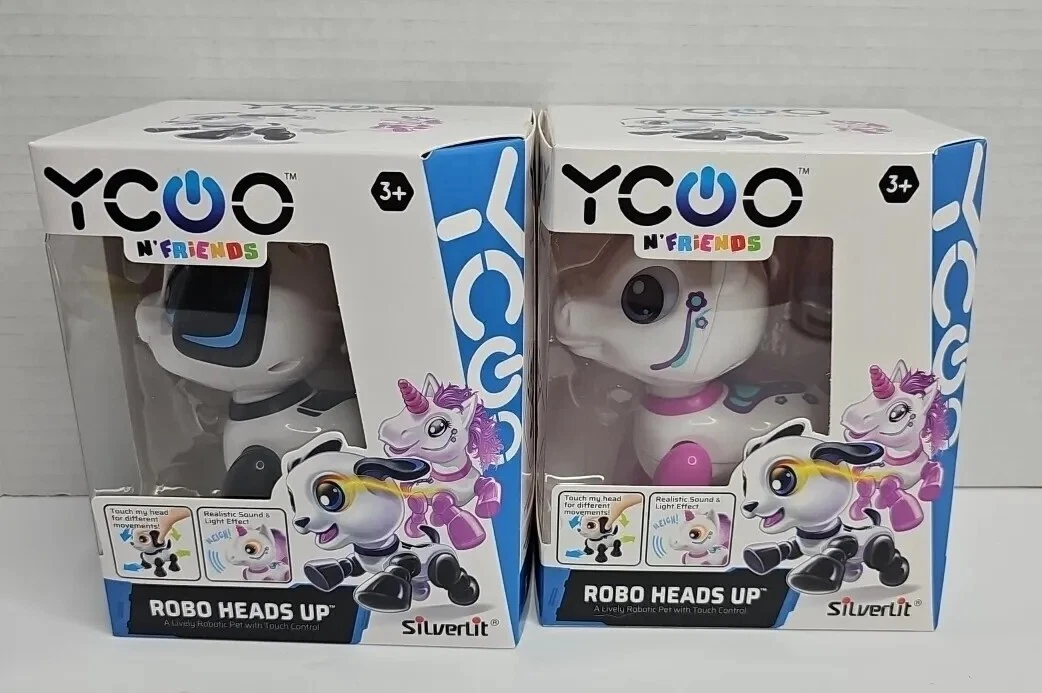 YCOO N' FRIENDS Unicorn & Puppy Robo Heads Up Toys-ROBOTIC PETS - FREE  SHIPPING