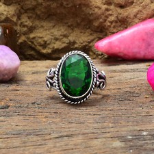 Valentine's Gift Gemstone 925 Sterling Silver Handmade Ring All Size