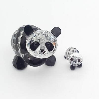 スワロフスキー　パンダ親子　フィギュリン SWAROVSKI Panda Parent and Child Figurine Crystal Japan | eBay