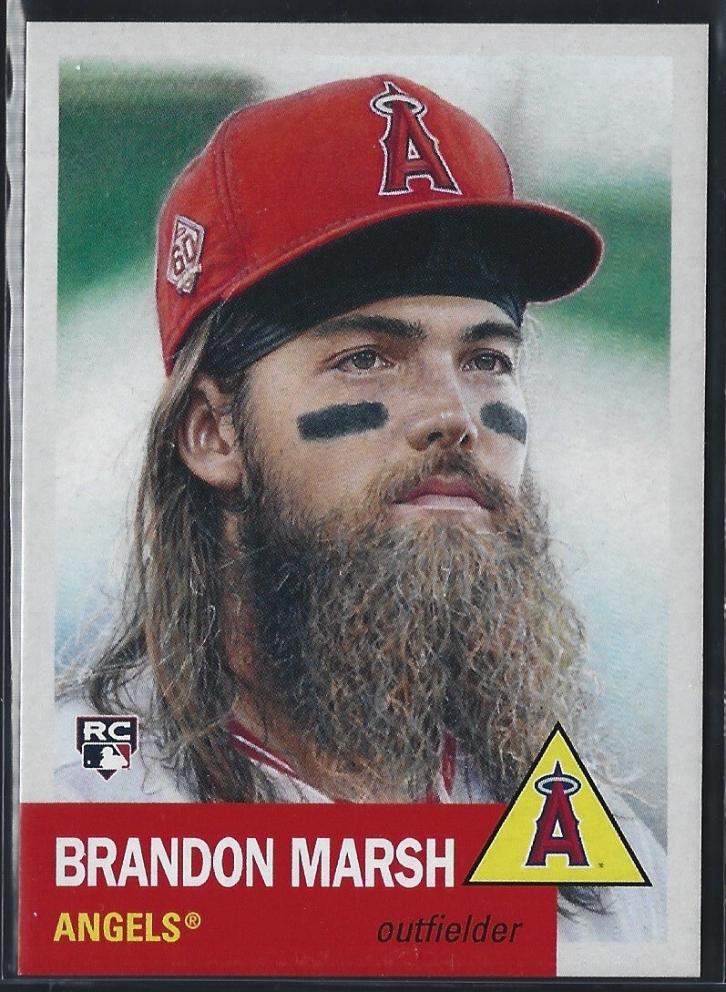 2022 TOPPS LIVING SET # 501 BRANDON MARSH Rookie Los Angeles Angels 2,085 PR b