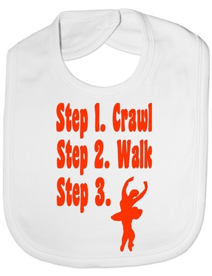 Steps To a Ballerina Ballett Tanz Baby Fütterungslätzchen Geschenk