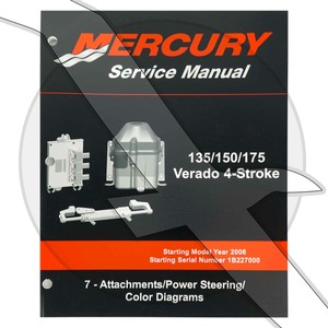 Mercury Outboard 135hp 150hp 175hp Verado 4-Stroke Power Steering