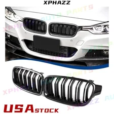 Real Carbon Fiber Fits For BMW 12-18 3-Series F30 F31 4dr Front Kidney Grill CF