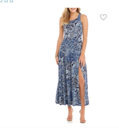 maxi michael kors dresses Michael Kors Women's Scoop Neck Maxi Dress, Chambray, XS at Amazon Women's  Clothing store