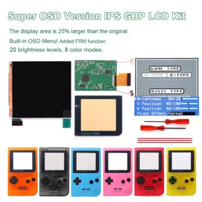 HISPEEDIDO Q5 Larger IPS Screen LCD Build in OSD Menu For GBP w/Pre-cut Shell