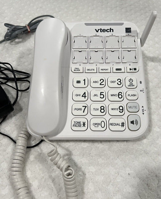 VTech SN5127 Amplified Cordless Senior Phone with Answering Machine, White