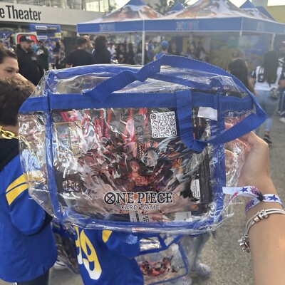 One Piece Anime x LA Rams Bag & Card NEW Sofi Stadium Football Colab