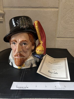 LE 71/1000 Royal Doulton King James I Large character Toby jug D7181