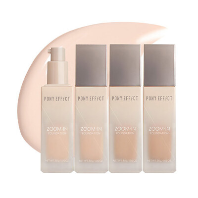 PONY EFFECT Zoom-In Foundation 30g Velvet Matte 30 Hour Lasting K-Beauty