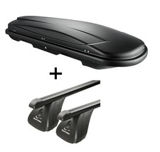 Dachbox VDPJUXT400L+Stahl Dachträger VDP für für VW Golf V 3Türer 03-08