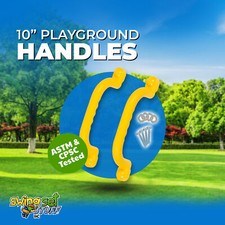 SWING SET STUFF 10'" PLAYGROUND HANDLES YELLOW PAIR child accessories fun 0010