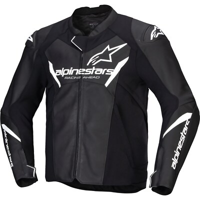 Herren Motorrad Leder Jacke 58 - Alpinestars Faster V3 - schwarz-weiß