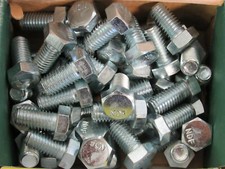 50 PCS DOTTIE MB121 1/2x1" HEX HEAD TAP BOLTS ZINC PALTED