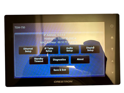 Crestron TSW-750-B-S 7  Touchscreen Panel | Tested | Fully Functional | PoE