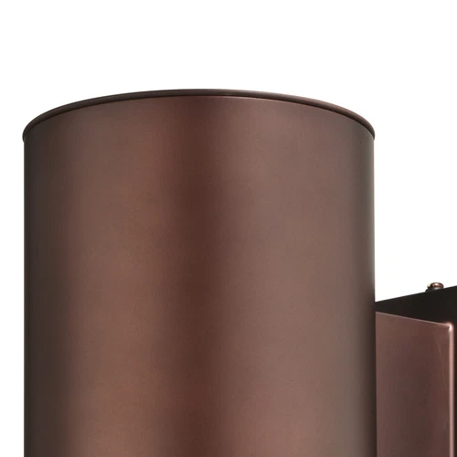 Vaxcel Chiasso Aluminum 1 Light Bronze Dark Sky Cylinder Outdoor Wall Lantern - Picture 9 of 11
