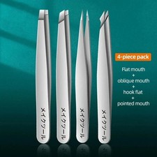 Professional Eyebrow Tweezers Hair Removal Precision Beauty Tool Facial Care 4pc