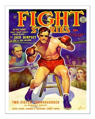 Vintage Boxing Magazine Poster Wall Art - Retro Sports Decor