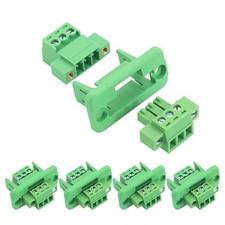 5 Sets 3 pin 3.81mm Screw Terminal Block Connector,Through-Wall Terminal 3 Pin