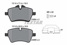 Bremsbelagsatz Vorne Lucas-System für Mini R50 R53 R56 Cabrio R52 R57 03-15