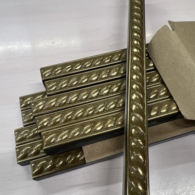 12 Questech Composite Trim Tile .5x12 Braided Rope Listel Gold Egg M1L200042011