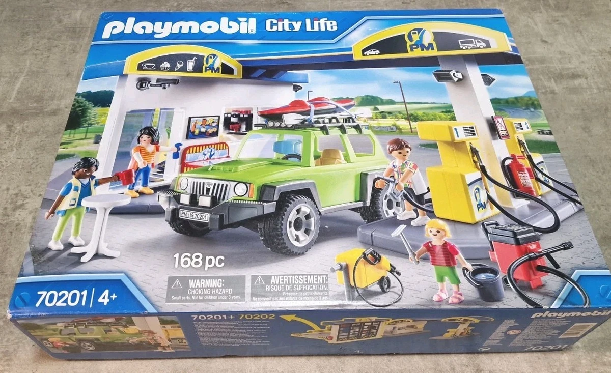Playmobil 3434 Station Esso Gaz - Vintage, Avec Boîte, Très Bon état