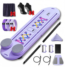 Foldable Pilates Reformer Board - Multifunctional 10-In-1 Set - Home Workout Equ
