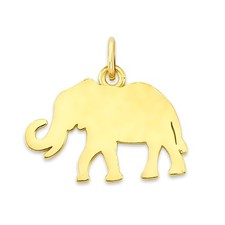10k/14K Solid Gold Elephant Charm: Good Luck Symbol Pendant