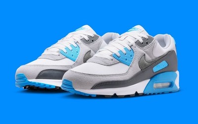 Nike Air Max 90 Platinum Tint Blue Lightning Iron Grey Nby DM0029