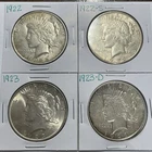 1922 1922-S 1923 1923-S Peace Dollar Lot of 4