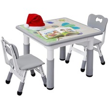 Multifunktionaler Kindertisch mit 2 Stühlen,  für Lernen und Spielen