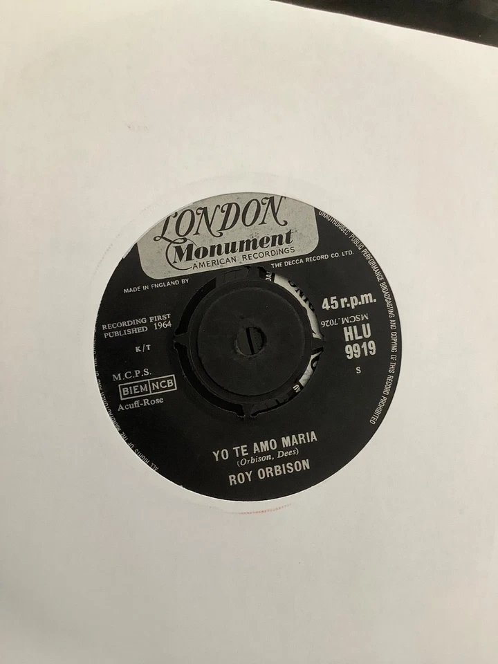 Roy Orbison. Oh Pretty Woman. 7” vinyl. 1964 . London records - Image 2 of 2
